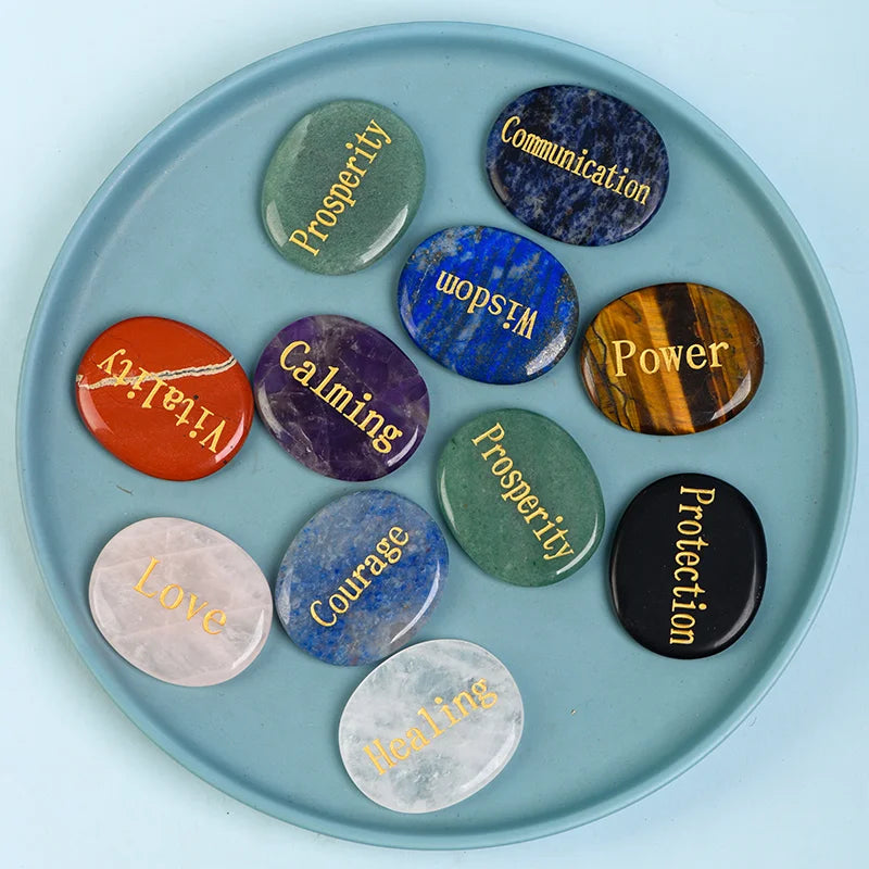 Engraved Palm Stone