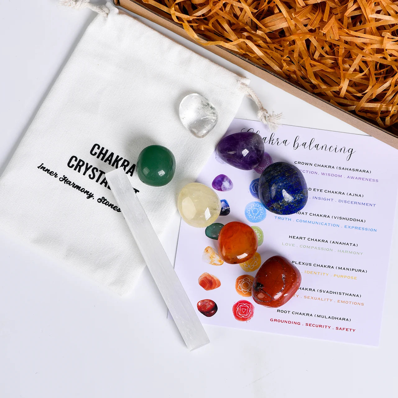 Classic Seven Chakra Crystal Stone Set