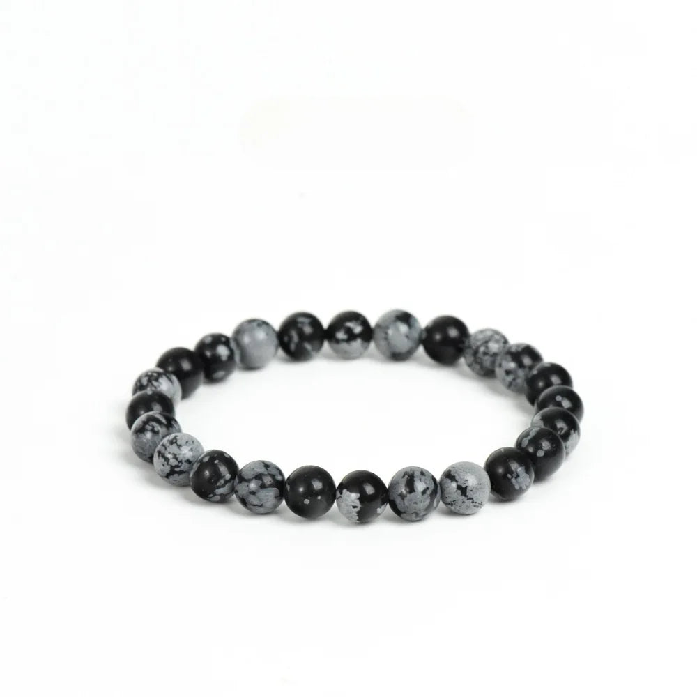 Snowflake Obsidian Bracelet