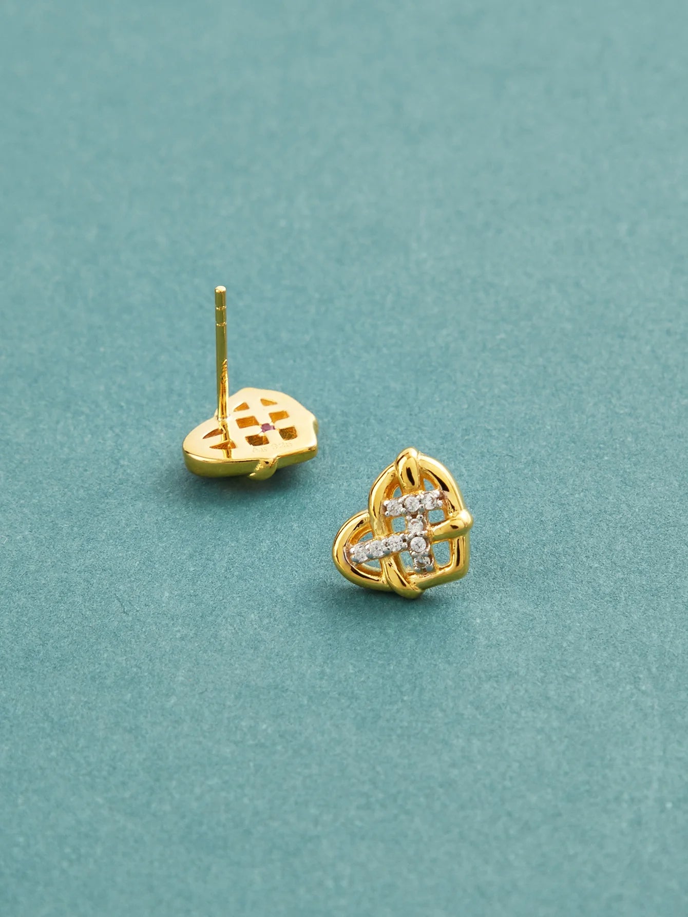 Celtic Knot Heart Studs